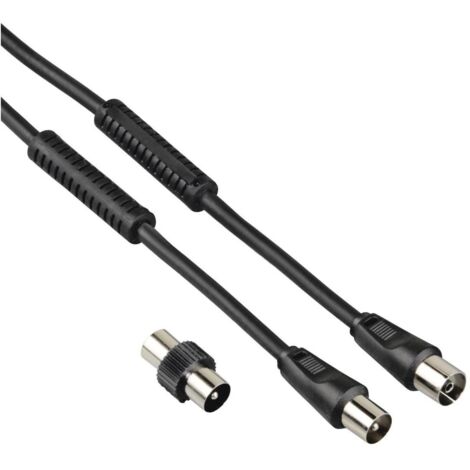 Hama Cavo antenna M F con adattatore M M 1.5 metri 85 dB ferrite nero
