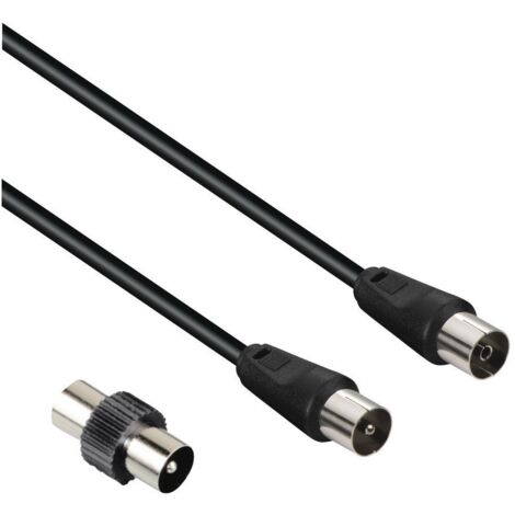 Hama Cavo antenna M F con adattatore M M 3 metri 75 dB nero