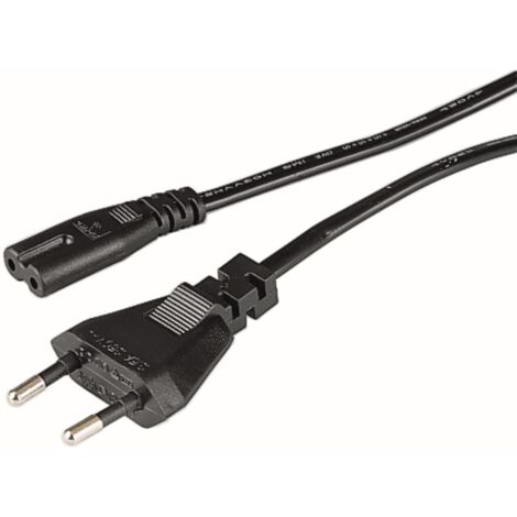 Hama Cavo di collegamento alla rete elettrica spina 10A,2 poli,1,5 metri, nero