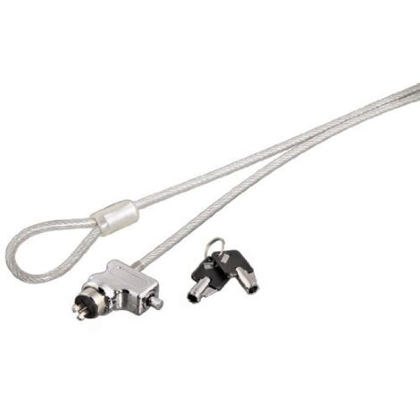 Hama Cavo di Sicurezza per Notebook con Chiusura a Chiave, 1.8 m, Grigio