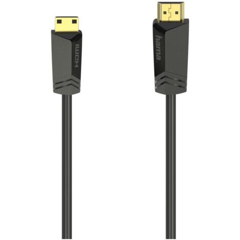 Hama Cavo HDMI M HDMI C mini M Hdmi High Speed with Ethernet 1 5 metri Ultra HD 4K connettori dorati