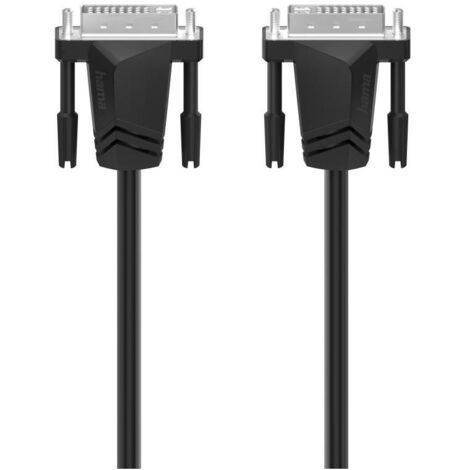 Hama Cavo monitor DVI-D M/DVI-D M, Single Link (18+1 pin), 1,5 metri, WQHD 1440p, ferrite, grigio