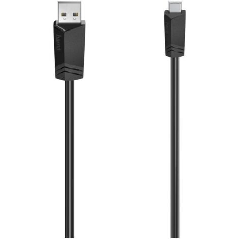 Hama Cavo USB A M / USB Mini B M , USB 2.0, 0,75 metri, nero