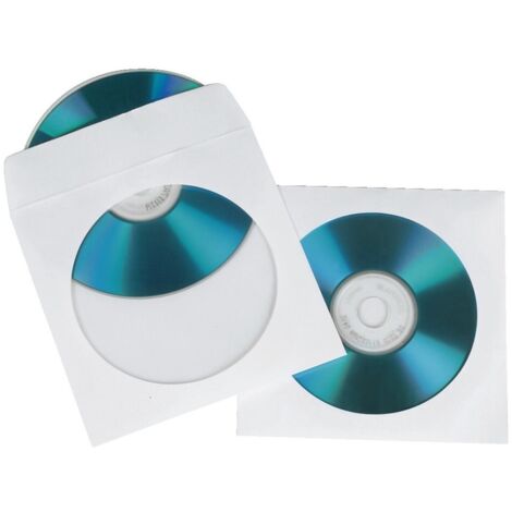 Hama CD/DVD Paper Protection Sleeves, white, pack of 25 1 Disks Weiß