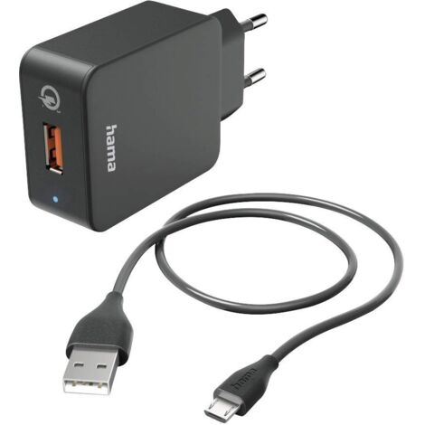 Hama Chargeur USB 19.5 W 1x USB-A, 1x Micro-USB noir intérieure R283702