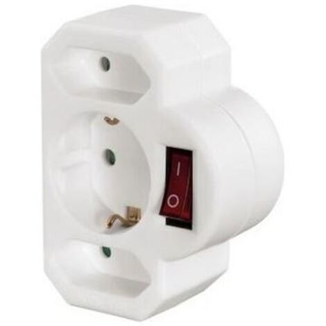 Hama Ciabatta con Interruttore Arcas 3-Fold Bianco