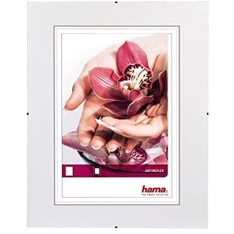Hama Clip-Fix Transparent Backlit Stand Display - Frame (vetro, trasparente, display retroilluminato, 7 x 10 cm, Clip-Fix, antiriflesso)