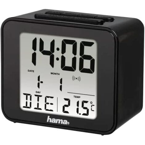 Hama Cube Digitaler Radiowecker, Holzwerkstoff de, Schwarz