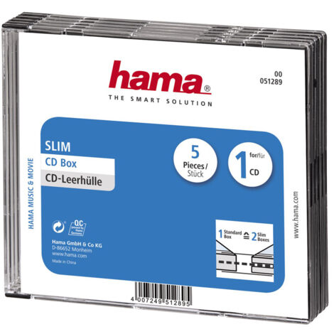 Hama Custodia CD slim 5pz.