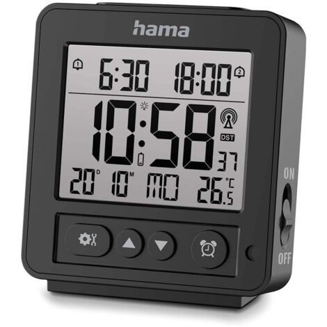 Hama digitalwecker rhodes dcf schwarz