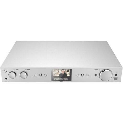 Hama DIT2105SBTX Tischradio Internet, DAB+, DAB, FM Bluetooth®, USB, WLAN, Internetradio Silber