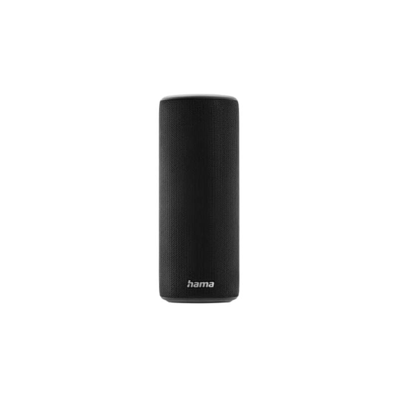 Hama Speaker Bluetooth Pipe 3.0 (Haut-parleur sans fil, portable, avec lumière LED, 24W, 14h ofAutonomy) Couleur Noir