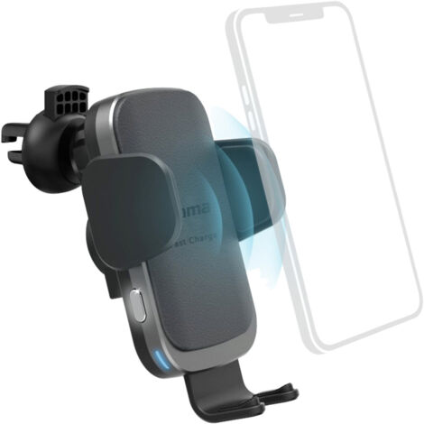 Hama FC10 Motion Wireless Charger 10 W Magnetanschluss Qi Wireless Charging Schwarz, Silber KFZ mit