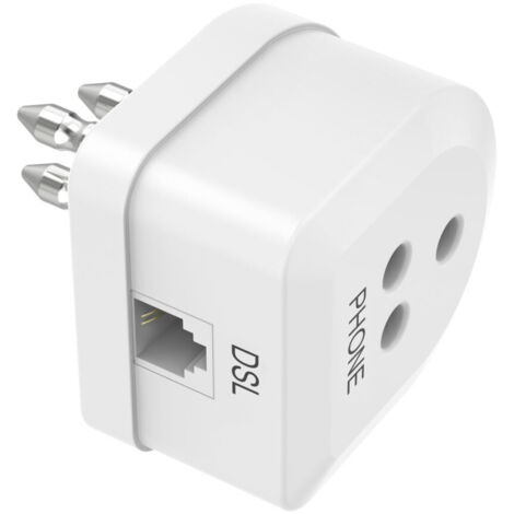 Hama Filtro ADSL spina tripolare / presa tripolare e presa Jack 6p4c