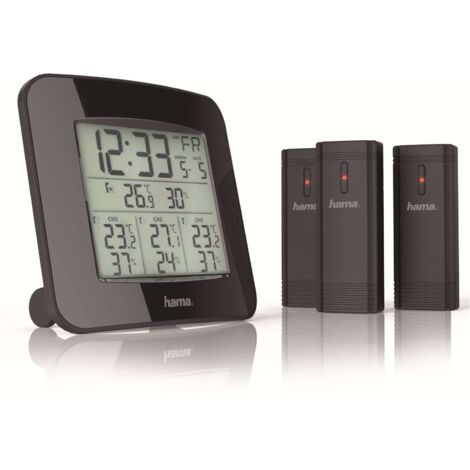HAMA Funk-Wetterstation EWS Trio, schwarz