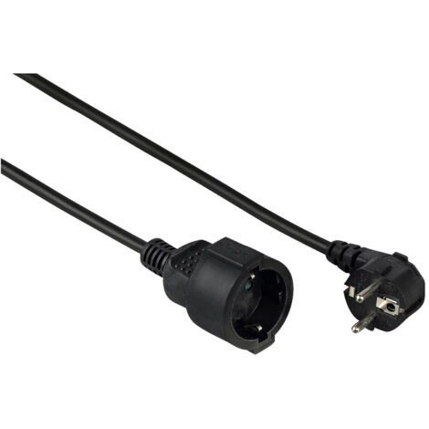 Hama Hama Cable de M-H 5m Netzkabel, mit Kindersicherung, schwarz.