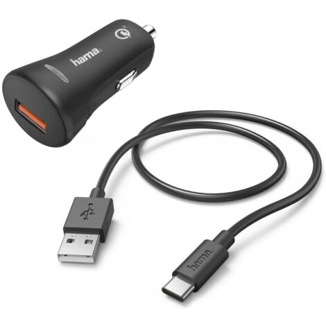 Hama Handy-Ladegerät für Auto, 12 V, 3 A, 1,5 m, schwarz, 00183231
