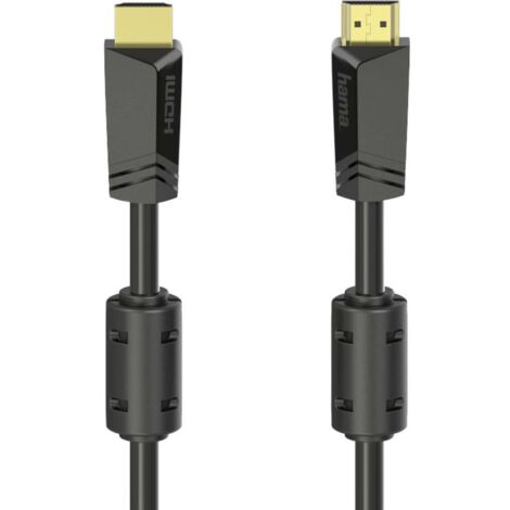Hama HDMI Cavo Spina HDMI-A, Spina HDMI-A 10.00 m Nero 00205009 UHD 4K, Cavo HDMI