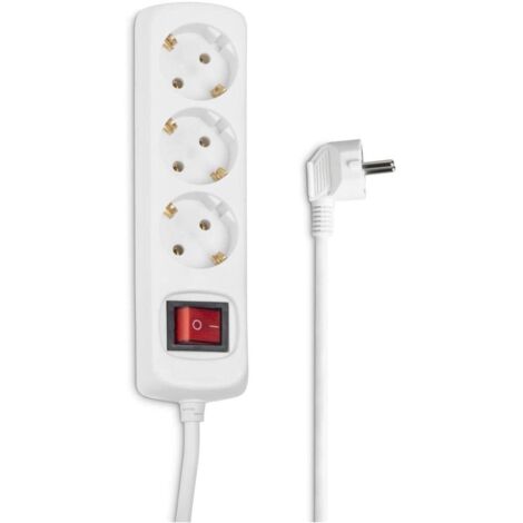 Hama home ciabatta a 3 prese 1-4m interruttore bianco