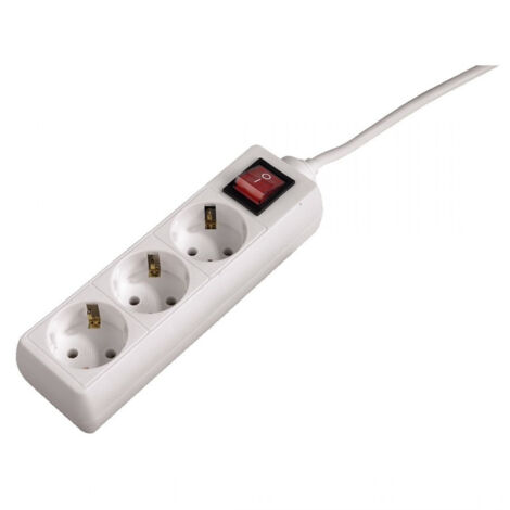 Hama home multiprise 3 prises 1-4m interrupteur blanc