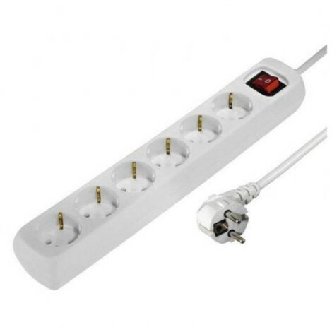 HAMA Home Regleta 6 Tomas Interruptor 1,4m Blanca