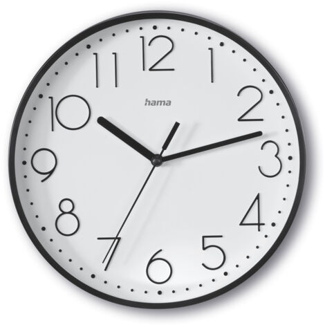 Hama Horloge murale Salina Noir 22 cm Quartz Silencieux