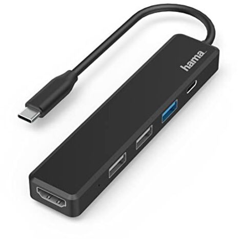 Hama HUB USB Type C 3.2 Gen 1 / 3 porte USB A, 1 porta USB Type C, 1 porta HDMI, Ultra HD 4K