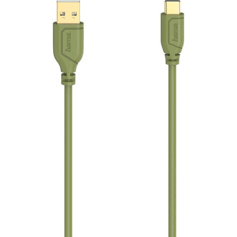Hama kabel usb c flexi slim usb a usb c goldgrun 075 m