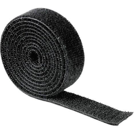 Hama Klettband beidseitig, universell, 1,9 x 100 cm, Schwarz Fascette a strappo Nero 1 pz.