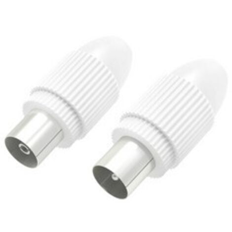 Hama Koaxial-Steckverbinder Stecker/Buchse - einfache Installation, perfekter Austausch