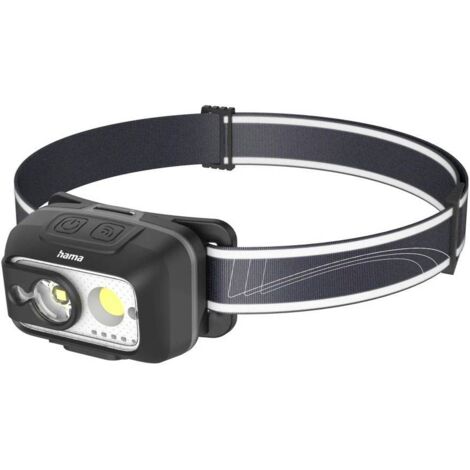 Hama LED-Stirnlampe HL500-C, mit Akku, Kopflampe zum Joggen, Arbeiten, 4 Modi Lampe frontale 120 g