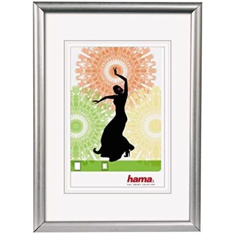 Hama Madrid Support de sol rétroéclairé argenté - Cadre (verre, plastique, argent, support de sol rétroéclairé, 20 x 30 cm, réfléchissant, 300 mm)