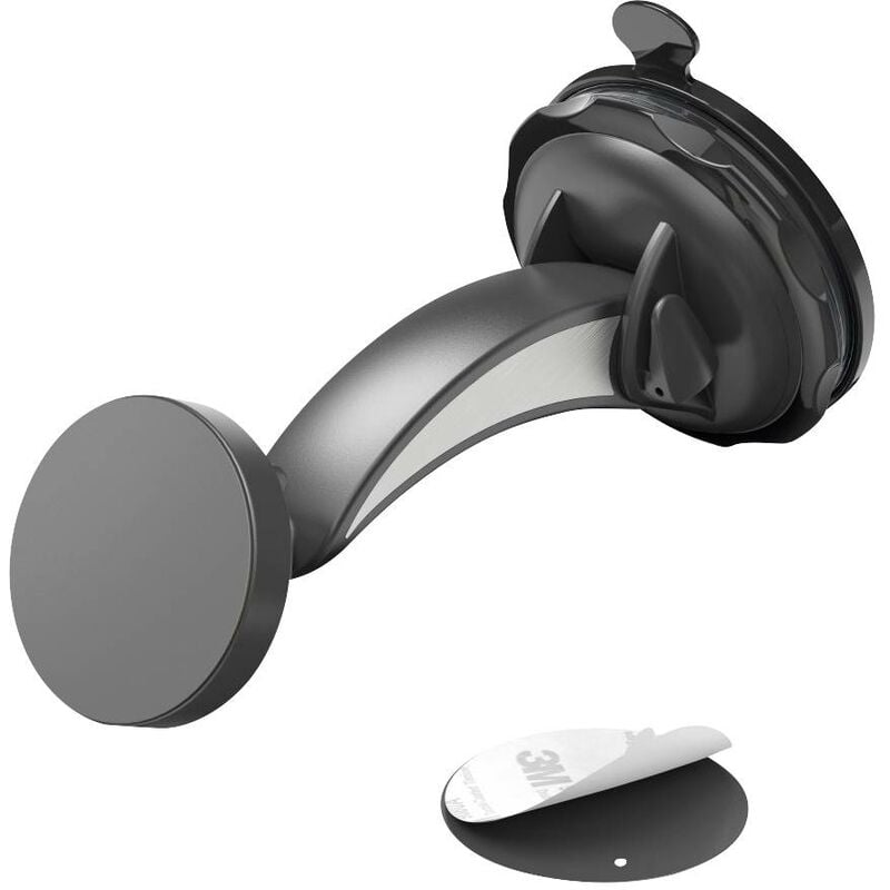 Hama - Magnet ventouse Support de téléphone portable pour voiture fixation magnétique, pivotant à 360° X589862