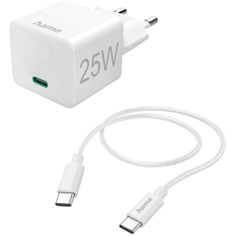 Hama Mini 25W Chargeur USB 25 W 1x USB-C® blanc intérieure