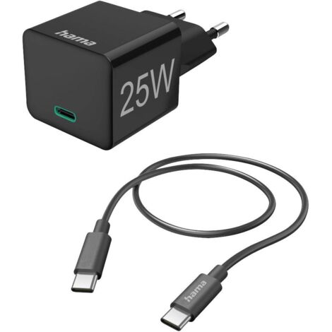 Hama Mini 25W Chargeur USB 25 W 1x USB-C® noir intérieure R283992