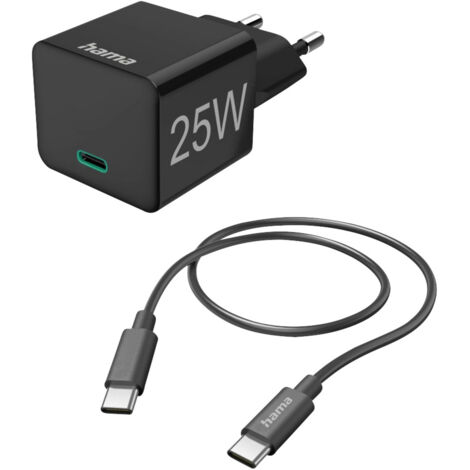 Hama Mini 25W USB Ladegerät 25 W 1x USB-C® Schwarz Innenbereich