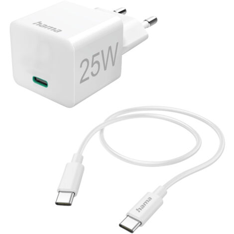 Hama Mini 25W USB Ladegerät 25 W 1x USB-C® Weiß Innenbereich