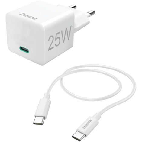 Hama Mini 25W USB Ladegerät 25 W 1x USB-C®  Weiß Innenbereich