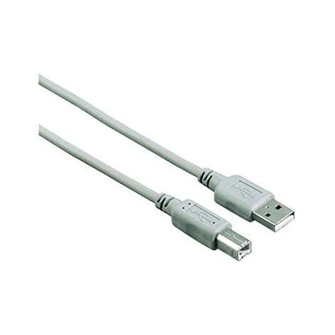 Hama  PC Kabel von USB A zu USB B, 2.0, 480MBs, 1.5m S/B, Farbe grau
