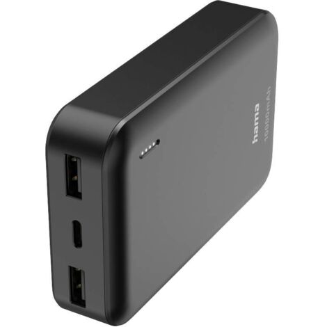 Hama Pocket 10 Powerbank (batterie supplémentaire) 10000 mAh Fast Charge LiPo anthracite