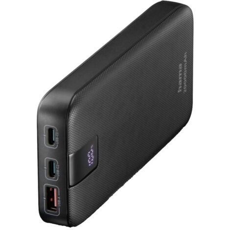 Hama Power bank 20000 mAh Consegna di potenza 3.0, Ricarica rapida 3.0 LiPo Antracite