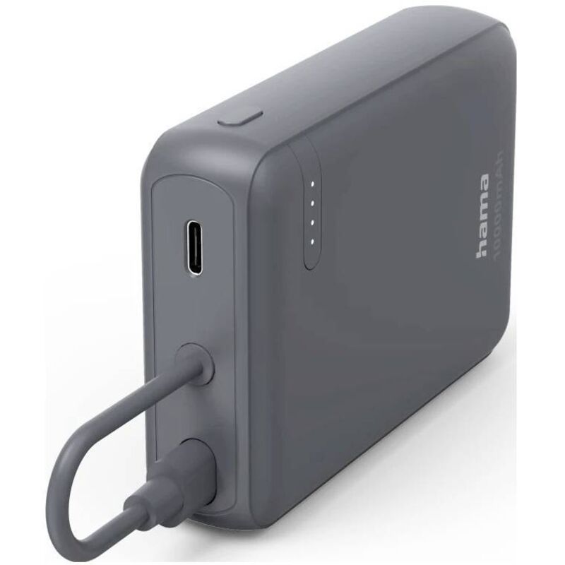 Power Pack Travel mit Kabel, 10000mAh, 2 Ausgänge: 2x usb-c, Anthrazit Powerbank (batterie supplémentaire) anthr - Hama Power Pack Travel mit Kabel, 10000mAh, 2 Ausgänge: 2x usb-c, Anthrazit Powerbank (batterie supplémentaire) anthr - Hama