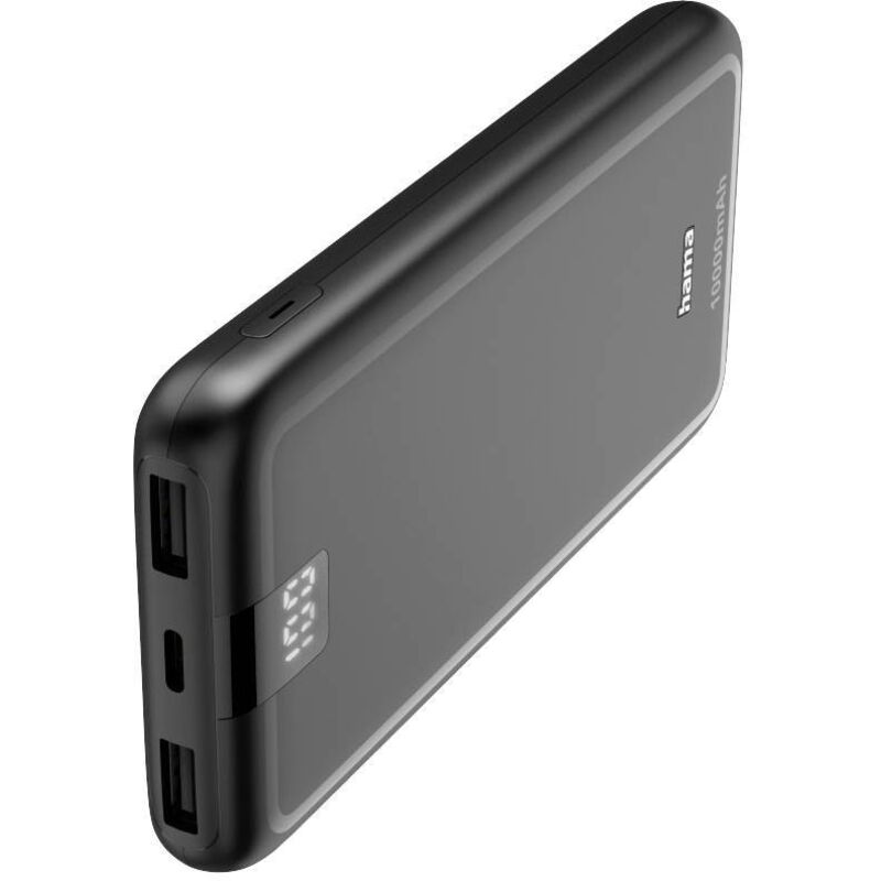Powerbank (batterie supplémentaire) 10000 mAh Fast Charge LiPo anthracite - Hama