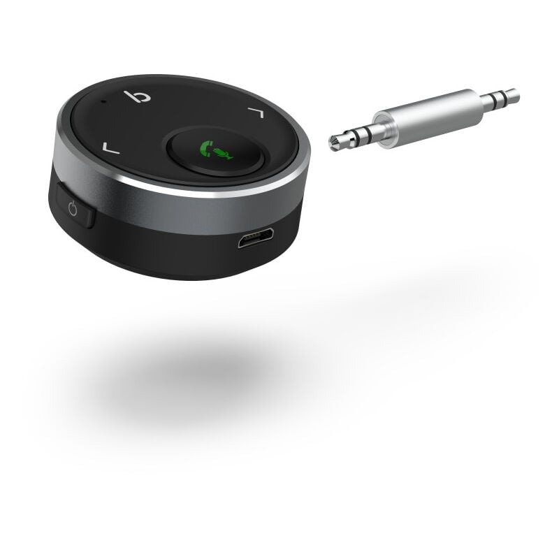 Hama - Récepteur Bluetooth pour voiture avec prise jack 3,5 mm (avec Bluetooth 5.1, prend en charge le deVoice Siri et Google Assistant, 2 boutons