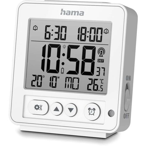 HAMA Réveil numérique "Rhodes" DCF Blanc