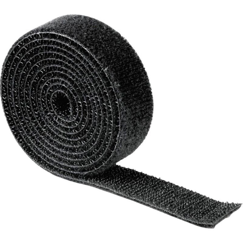 Hama - Serre-câbles autoadhésif Nylon® noir flexible (l x l) 1000 mm x 19 mm 1 pc(s) 00020543