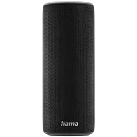 Hama Speaker Bluetooth Pipe 3.0 (Haut-parleur sans fil, portable, avec lumière LED, 24W, 14h ofAutonomy) Couleur Noir