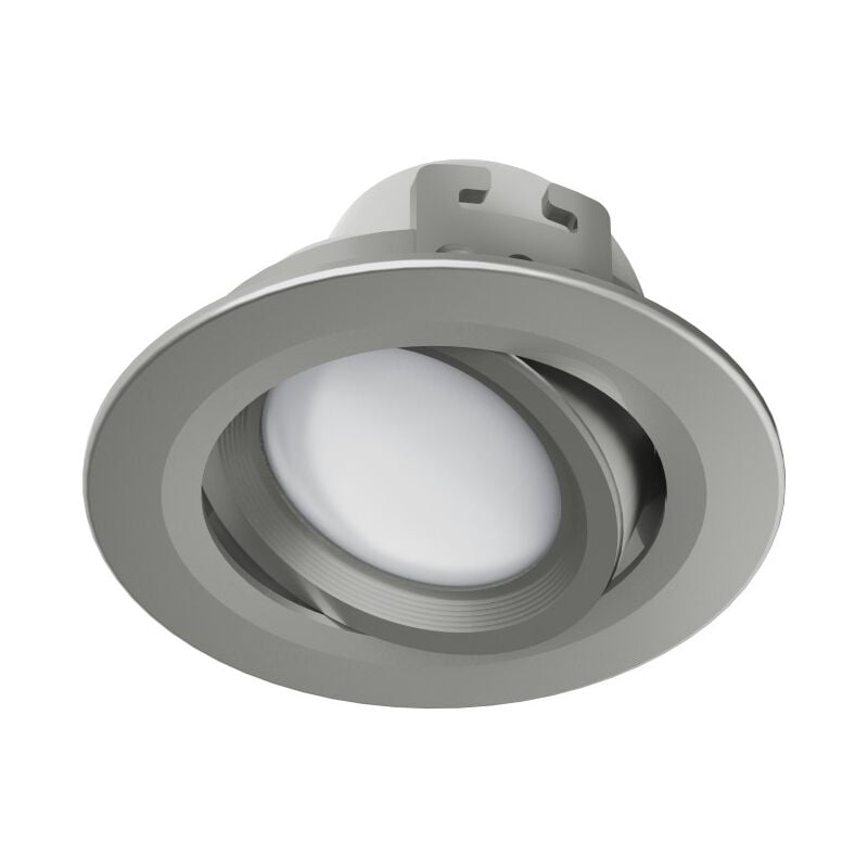 Hama - spot encastrable led wifi, 5W, comm. voc./appli, régl., nickel satiné