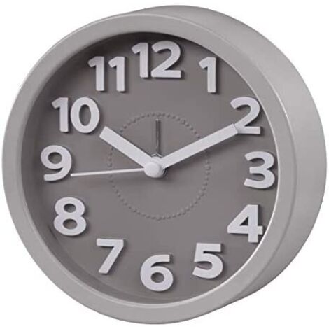 Hama  Sveglia analogica (orologio da tavolo in stile retrò, sveglia analogica, orologio silenzioso 120 mm, 40 mm, 120 mm, 150 g) Grigio.