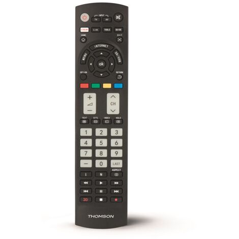 Hama Télécommande TV Panasonic (télécommande universelle avec touches lumineuses, programmation facile) Noir